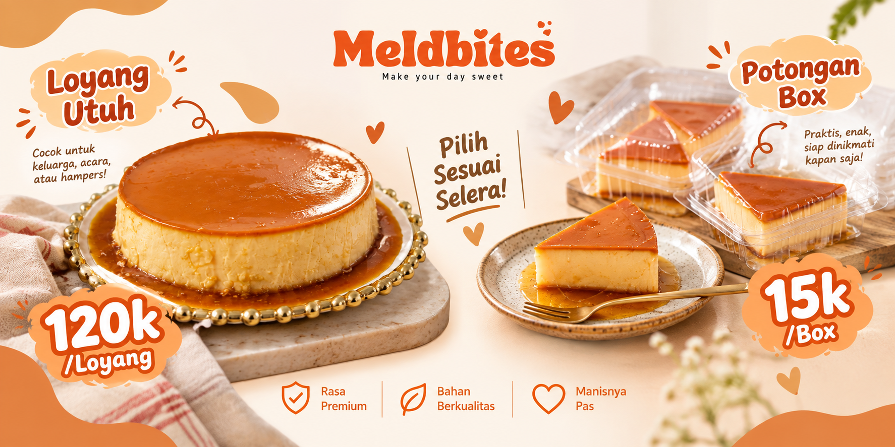 Potongan quesillo Meldbites
